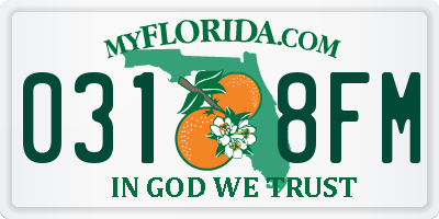 FL license plate 0318FM