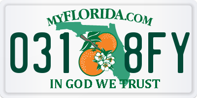 FL license plate 0318FY