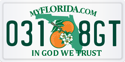 FL license plate 0318GT