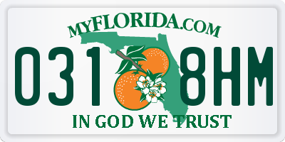 FL license plate 0318HM