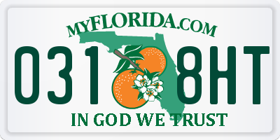 FL license plate 0318HT