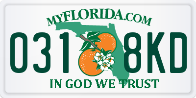 FL license plate 0318KD