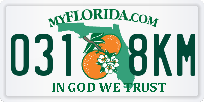 FL license plate 0318KM