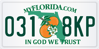 FL license plate 0318KP