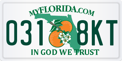 FL license plate 0318KT