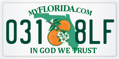 FL license plate 0318LF