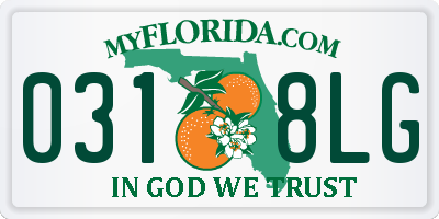 FL license plate 0318LG