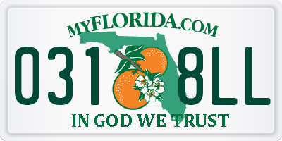 FL license plate 0318LL