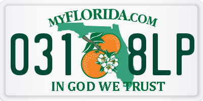 FL license plate 0318LP