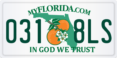 FL license plate 0318LS