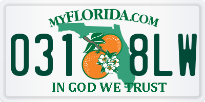 FL license plate 0318LW