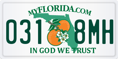 FL license plate 0318MH