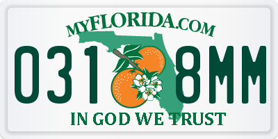 FL license plate 0318MM