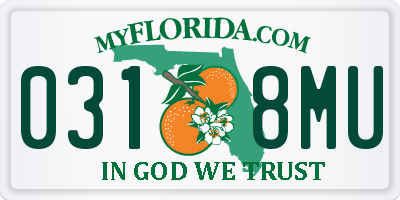 FL license plate 0318MU