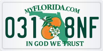 FL license plate 0318NF