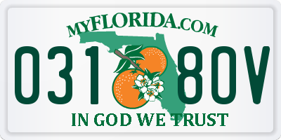 FL license plate 0318OV
