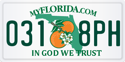 FL license plate 0318PH