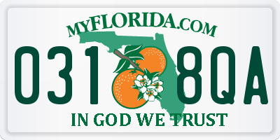 FL license plate 0318QA