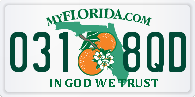 FL license plate 0318QD
