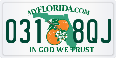 FL license plate 0318QJ