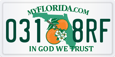 FL license plate 0318RF