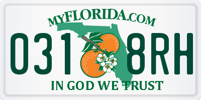 FL license plate 0318RH