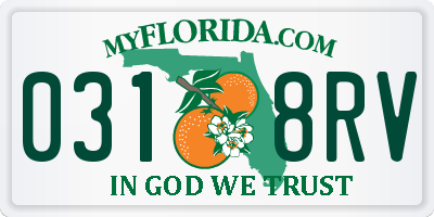 FL license plate 0318RV
