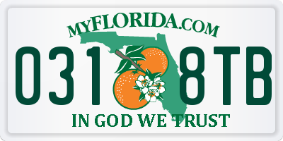 FL license plate 0318TB