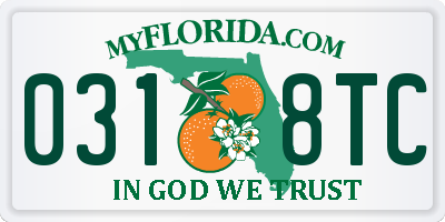 FL license plate 0318TC