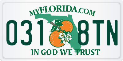 FL license plate 0318TN