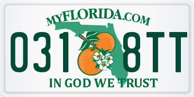 FL license plate 0318TT