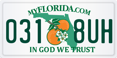 FL license plate 0318UH