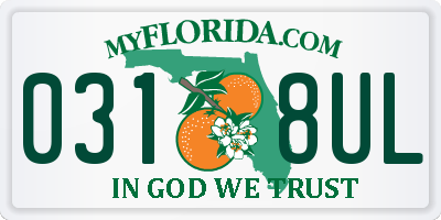 FL license plate 0318UL
