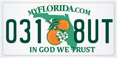 FL license plate 0318UT