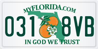 FL license plate 0318VB