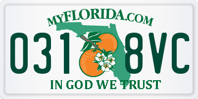 FL license plate 0318VC