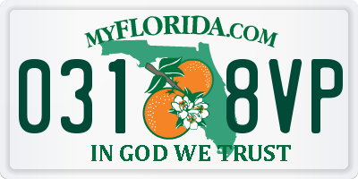 FL license plate 0318VP