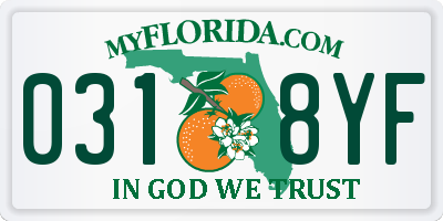 FL license plate 0318YF