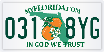 FL license plate 0318YG