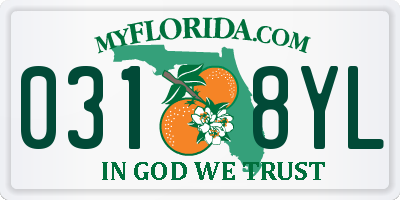 FL license plate 0318YL