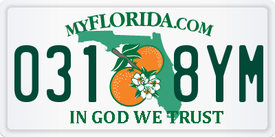 FL license plate 0318YM