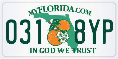 FL license plate 0318YP