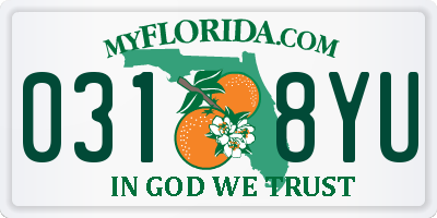 FL license plate 0318YU
