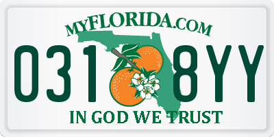 FL license plate 0318YY