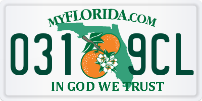 FL license plate 0319CL