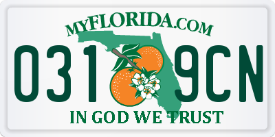 FL license plate 0319CN