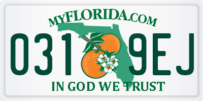 FL license plate 0319EJ