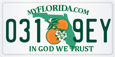 FL license plate 0319EY