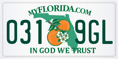 FL license plate 0319GL