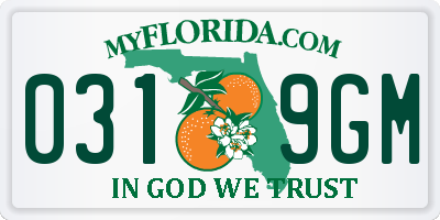 FL license plate 0319GM